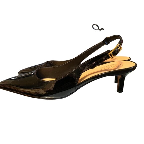 Franco Sarto Women's Kate Pointed Toe Slingback Kitten heel Pumps Sz 8M Witchy - Picture 5 of 13